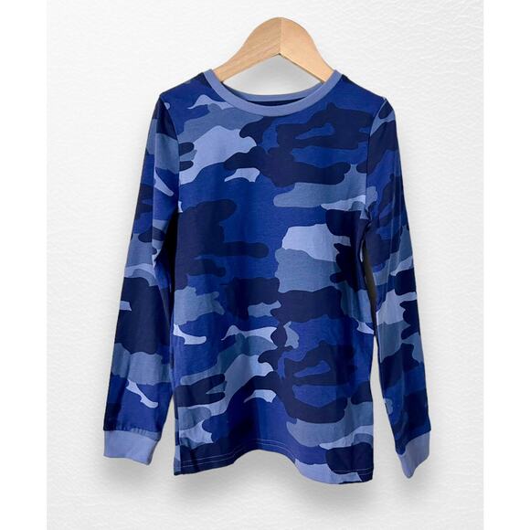 Marks & Spencer Blue Camo PJ Top, Size 7/8 - Picture 3 of 7